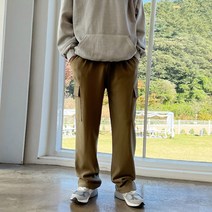 머시따 남성용 덩크 카고 기모 와이드 팬츠