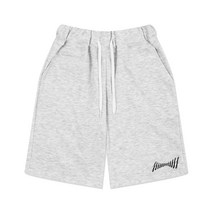 디엘크리 남성용 레터링 아트 로고 트레이닝 반바지