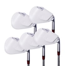 올 뉴 히스레더 시즌2 핸드메이드 가죽 골프 아이언커버 5p, 도브화이트