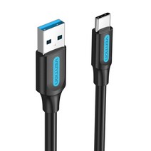 벤션 투톤 USB3.1 Gen1 C타입 USB3.0 고속충전케이블, 2m, 혼합색상