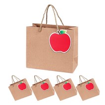 크리스마스 쇼핑백 5p + 사과택 5p, 혼합색상