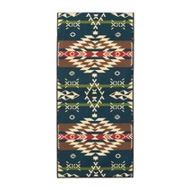 로고스 빈티지 네이티브 플리스 체어 커버 겸용 매트, 네이비 + 레드 + 그린 + 아이보리