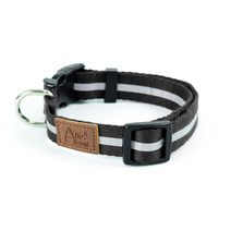아띠지기 반려동물 3M 반사형 웨빙 목줄, 블랙