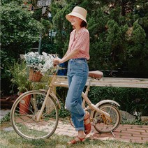 임블리 여성용 THX V NO 914 ROLL UP MOM FIT DENIM