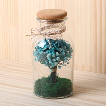 로맨틱노벰버 안개꽃 투명 미니보틀 500ml, 아쿠아블루