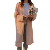 리온 여성용 노버튼 임부복 임산부 롱 가디건 HR346