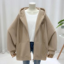 여성용 구디프 모던베이직 솔리드 컬러 후드집업