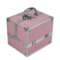 데일리프렌즈 스타일리쉬 전문가용 메이크업 박스, 핑크, 1개