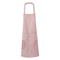 하트 패치 데일리 작업복 주방 앞치마, 핑크, 1개
