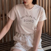 큐니걸스 여성용 보모 레터링반팔티