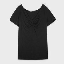 미쏘 여성용 가슴꼬임 디테일 티셔츠