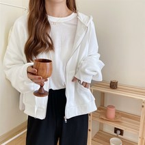 에어 심플 스타일 후드집업