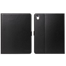 스냅케이스 카본북커버 가죽 케이스, 블랙