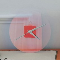 어바웃홈 인테리어 아크릴 미니 벽시계 원형, 투명
