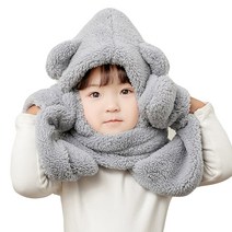 키즈트리 유아용 후드 모자 목도리 장갑 DM-134