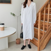 스투피 빅카라 셔츠 롱원피스 OPS7391K22