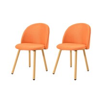 에그 인테리어 디자인 카페 식탁의자 소비자조립 2p, 오렌지패브릭