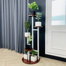 코지테일러 인테리어 화분대 1m B13, 티크 + 화이트