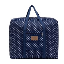 리빙창고 방수 이불정리함 특대형, 땡땡이 다크블루, 1개