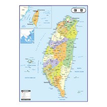 지도닷컴 대만 코팅형 행정 지도 150 x 210 cm, 1개