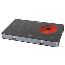 키친플라워 로사 하이브리드 더블 전기레인지 2구, KFWC-3400, 자가설치