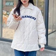 마이시즌 여성용 멘트 카라 누빔 패딩 점퍼