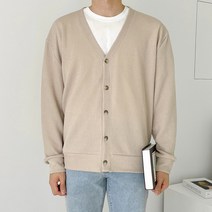 제이에이치스타일 남성용 골지 베이직 브이넥 가디건 YWROK567