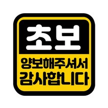 카마존 초보운전 반사 자석스티커 정사각형타입, 1개