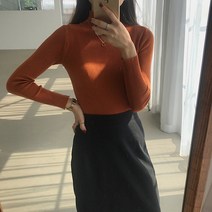 포플러앤씨 여성용 내인스 폴라 골지 니트