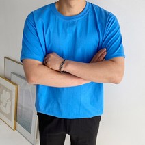 머시따 남성용 20수 무지 라운드 반팔 티셔츠