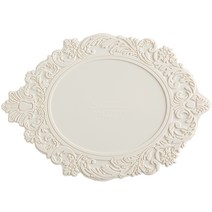 벨류세라믹 아멜리아 플레이트 실리콘 테이블매트 오벌, 화이트, 45 x 32cm