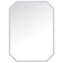 심플 디자인 팔각 거울 600 x 800 mm, 화이트