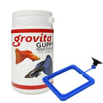 로라펫 그로비타 구피 사료 50g + 사각 피딩링 세트, 1세트