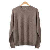 레이먼 남성용 콜스 라쿤 브이넥 울 니트티