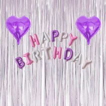 마켓감성 생일 하트 펄 반짝 파티 커튼 세트, 타입 7, 1세트