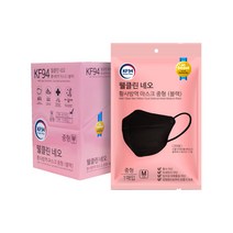 웰클린 네오 황사방역마스크 중형 KF94 블랙, 40개입, 1개