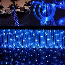 21세기트랜드 태양광 LED 호스등 줄조명 200구, 블루