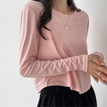 여성용 아워 소프트 무지 티셔츠 109188