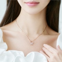 노이드비 여성용 써지컬스틸 나비 크리스탈 큐빅 청순 체인 목걸이
