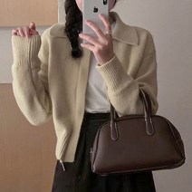 패션풀 여성용 히든 카라 집업 가디건 29099