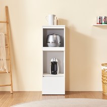 슬로우 400 2단 틈새수납장 방문설치, 화이트