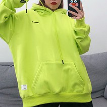 심플한 자수 앞주머니 튼튼 오버핏 임산부 후드티