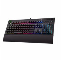 써멀테이크 X1 RGB 체리 MX 청축 게이밍 키보드, 일반형, 블랙