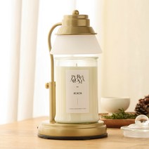 에인디 타이머 골드 캔들워머 + 소이캔들 세트 750g, 아카시아