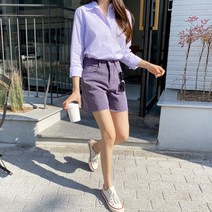 여성용 컬러 버튼 3부 숏팬츠 PT9625K23