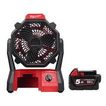밀워키 18V 충전 선풍기 베어툴 M18 AF-0 + 5.0Ah 배터리 M18 B5, 1세트