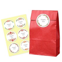 종이 각대봉투 소 50p + 땡큐 스티커 54매 세트, 레드, 1세트