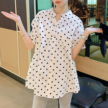 에이홉 임산부 도트 반팔 셔츠
