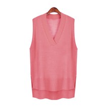 럽스 에일라VEST 베이직 브이넥 루즈핏 니트 조끼