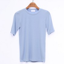 시크폭스 여성용 슬림3부 레이온 티셔츠